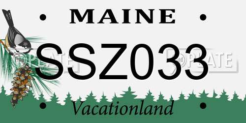 SSZ033 Maine License Plate