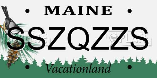SSZQZZS Maine License Plate