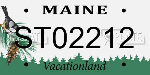ST02212 Maine License Plate