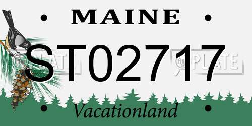 ST02717 Maine License Plate