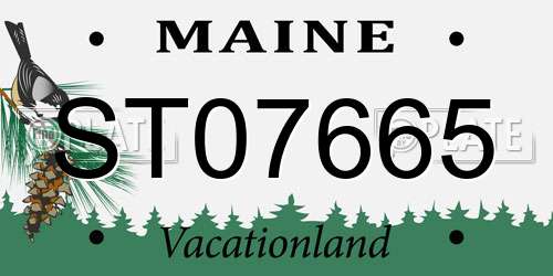 ST07665 Maine License Plate