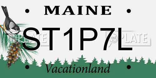 ST1P7L Maine License Plate
