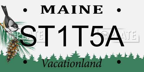 ST1T5A Maine License Plate