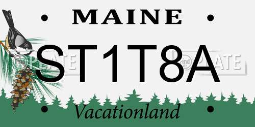 ST1T8A Maine License Plate