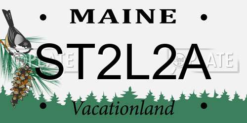 ST2L2A Maine License Plate
