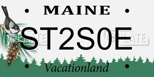 ST2S0E Maine License Plate