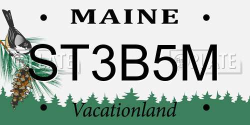 ST3B5M Maine License Plate