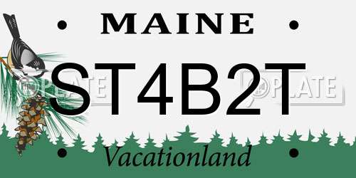 ST4B2T Maine License Plate