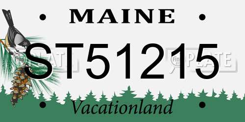 ST51215 Maine License Plate