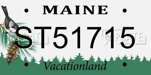 ST51715 Maine License Plate