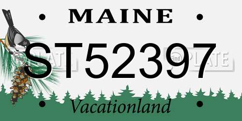 ST52397 Maine License Plate