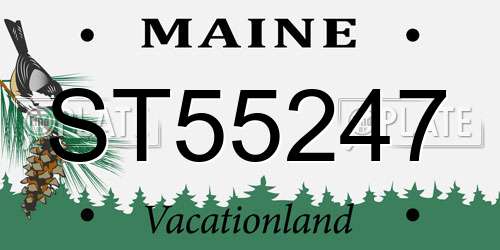 ST55247 Maine License Plate