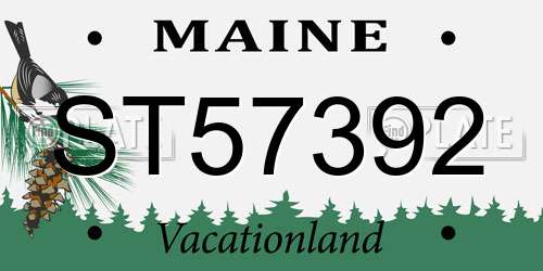 ST57392 Maine License Plate