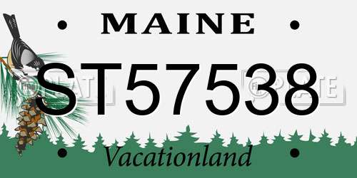 ST57538 Maine License Plate
