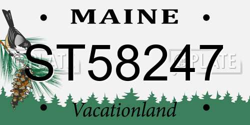 ST58247 Maine License Plate