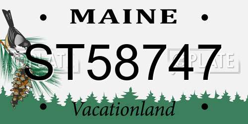 ST58747 Maine License Plate