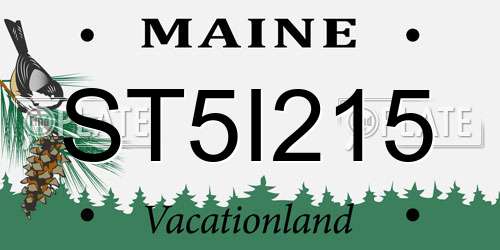 ST5I215 Maine License Plate