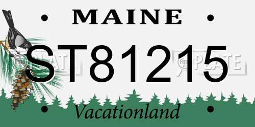 ST81215 Maine License Plate