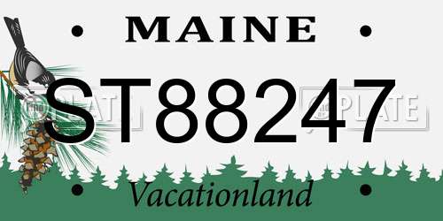 ST88247 Maine License Plate