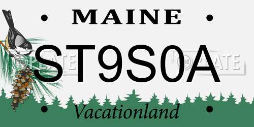 ST9S0A Maine License Plate