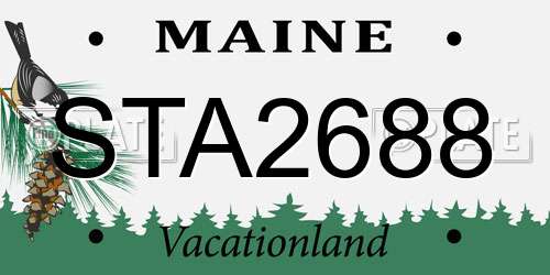 STA2688 Maine License Plate