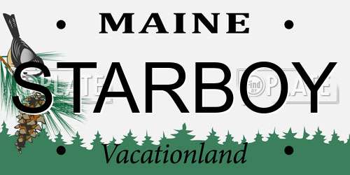 STARBOY Maine License Plate