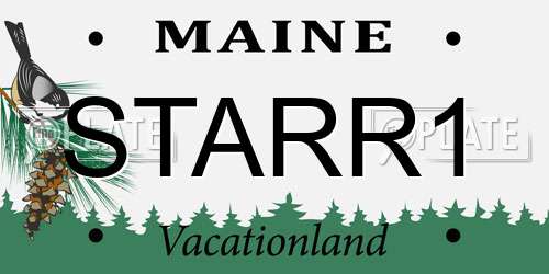 STARR1 Maine License Plate