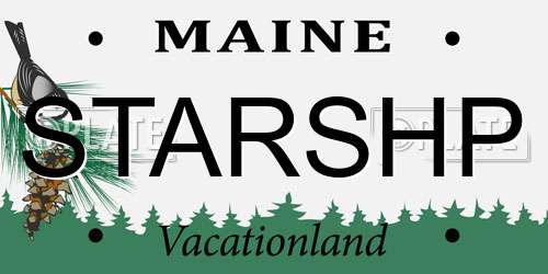 STARSHP Maine License Plate