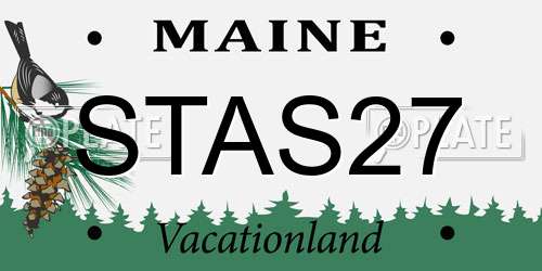 STAS27 Maine License Plate