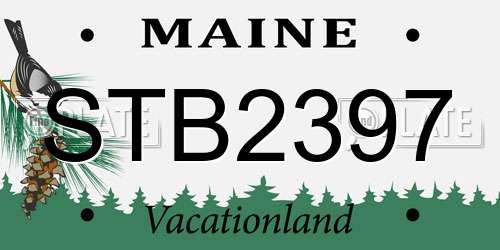 STB2397 Maine License Plate