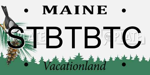 STBTBTC Maine License Plate