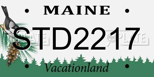 STD2217 Maine License Plate