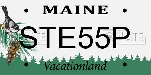STE55P Maine License Plate