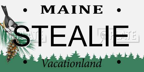 STEALIE Maine License Plate
