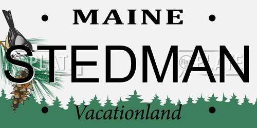 STEDMAN Maine License Plate