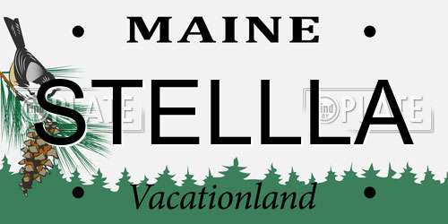 STELLLA Maine License Plate