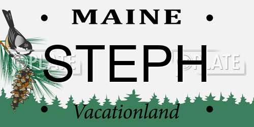 STEPH Maine License Plate