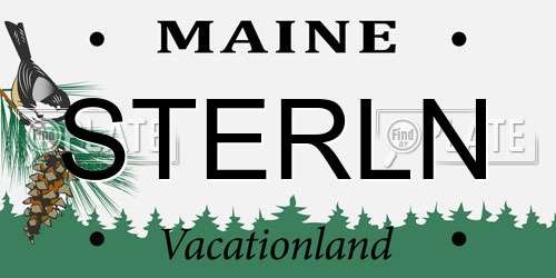 STERLN Maine License Plate