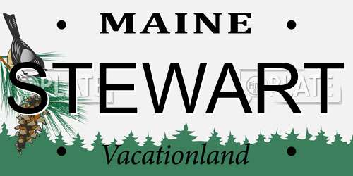 STEWART Maine License Plate