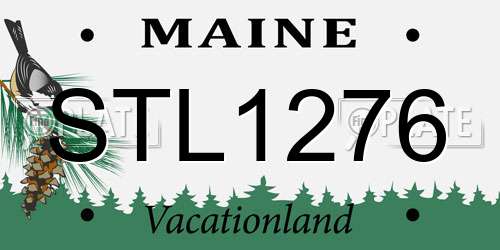 STL1276 Maine License Plate