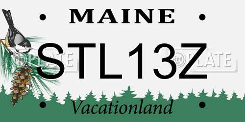 STL13Z Maine License Plate