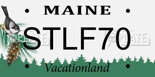 STLF70 Maine License Plate