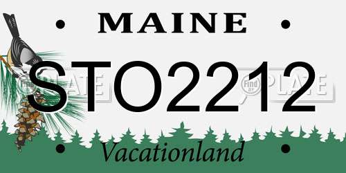 STO2212 Maine License Plate