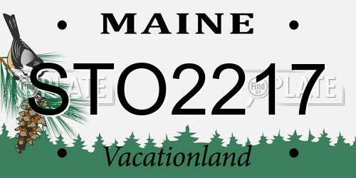 STO2217 Maine License Plate