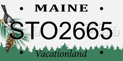 STO2665 Maine License Plate