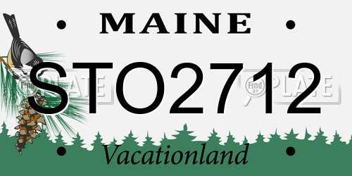 STO2712 Maine License Plate