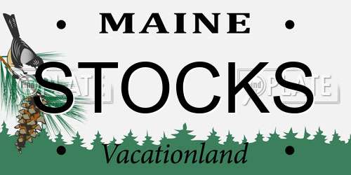 STOCKS Maine License Plate