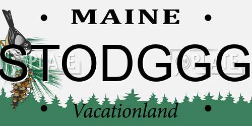 STODGGG Maine License Plate