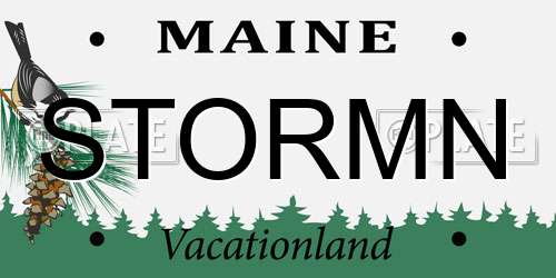 STORMN Maine License Plate