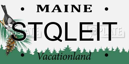 STQLEIT Maine License Plate
